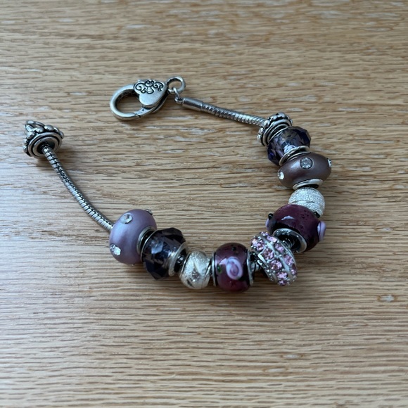 Silver and Purple Charm Bracelet - Picture 2 of 5